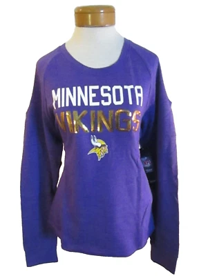 Новый с Ярлыками NFL Minnesota Vikings женщин холодные плечи флис Топ XL фиолетовый Рекомендуемая розничная цена производителя $60 - Изображение 1 из 3