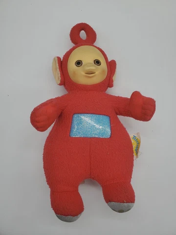 Vintage 1998 Playskool PO Red Teletubbies 12" Stuffed Plush Rubber Face Cover