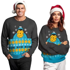 Sesamstraße Krümelmonster Pullover Ugly Christmas Sweater Winterpullover - Bild 1 von 1