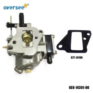 Carburador 6E8-14301-00 para fueraborda Yamaha 9,9 HP 15 HP 2T 682/684-14301 antiguo - Imagen 1 de 8