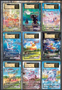x9 Eveelutions Display Estendi Arte per Lastre Pokemon Classificate CGC - Foto 1 di 11