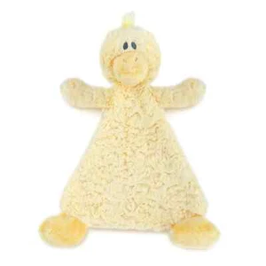 Demdaco Yellow Baby Bird Duck Duckie Lovey Blanket Plush Toy Rattle 13” Comfort - Picture 1 of 3