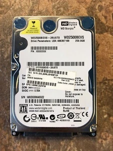 Western Digital 250GB 2.5" Hard Drive - Bild 1 von 2