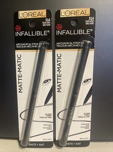 Lot of (2) L'Oreal Infallible Matte-Matic Mechanical Eyeliners #514 TAUPE GREY - Picture 1 of 1