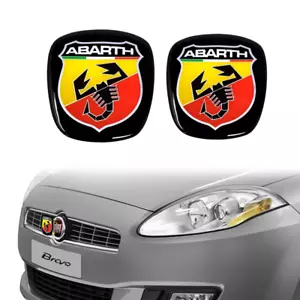 Adesivo Abarth 3D Ricambio Logo per Fiat Bravo, Anteriore + Posteriore - Foto 1 di 3