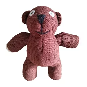 Mr Bean Official Teddy Bear Tiger Television 1998 Knitted Soft Toy 10” Plush TV - Picture 1 of 9