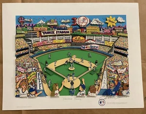 Yankee Fever by Charles Fazzino 3D ART. 265/400 1996 World Series Baseball, - Picture 1 of 5