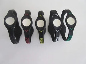 5 PCS BLACK Power Balance Energy Health Band Bracelet XS , S ,M, L, XL - Picture 1 of 1