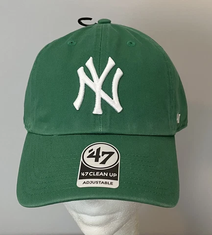 NEW YORK YANKEES `47 Brand Clean Up Adjustable Hat / Cap GREEN New Cover