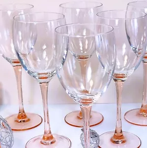 Wein Goblet Glas rose Stiel Sekt Champagner Vintage Party Rosalin Top rosa Bar - Bild 1 von 17