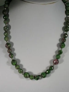 20" Ruby Ziosite Bead Necklace - Picture 1 of 2