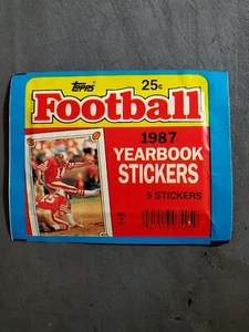 1987 Topps Football Yearbook Sticker Pack - Picture 1 of 1