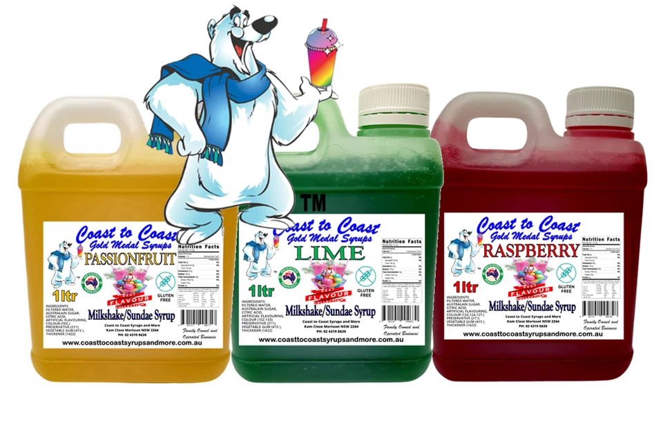 Coast to Coast Gold Medal Syrups Milkshake/Sundae Syrup 3x1ltr assorted Flavours - image 1 of 1