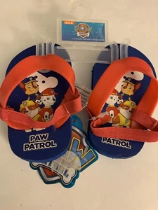 Paw Patrol Infant/Toddler Blue Flip Flops  Size 1-2 Sandals Baby Beach Shoes - Picture 1 of 2