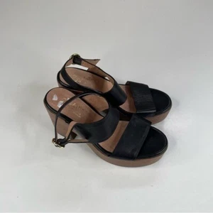 Sandalias Seychelles de tacón ancho de cuero negro talla 6,5 - Imagen 1 de 7