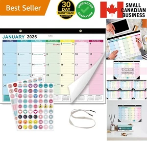 Desk Calendar Paper Large Size 17x12 Inch 18 Monthly Goals Notes - Picture 1 of 9