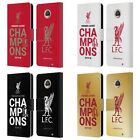 LIVERPOOL FC LFC 2020 CHAMPIONS PU LEATHER BOOK WALLET CASE FOR MOTOROLA PHONES