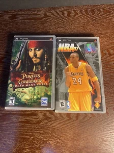 PSP Game Lot Of 2 Pirates Of The Caribbean NBA 07 - Picture 1 of 12