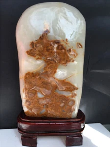 7140g Beautiful Natural Afghanistan jasper Specimen + wood stand   - Picture 1 of 7