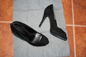 ALEXANDER MCQUUEN SANDALIA CUERO S NEGRO #8US $933 - Imagen 1 de 10