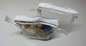 2er Set Kulturbeutel Kulturtasche Kosmetikbeutel Kosmetiktasche transparent - Bild 1 von 2