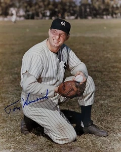 Tommy Henrich Signed Vintage 8x10 Photo COA - Picture 1 of 2