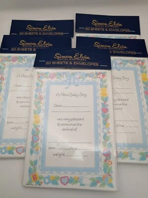 100 X Birth Announcements It's A Boy New Baby Cards  Babies Boys Announcement  - Image 1 of 2