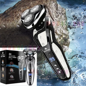 Electric Shaver Beard Shaving Rechargeable USB Men Wet/Dry Trimmer Rotary Razor - Picture 1 of 31