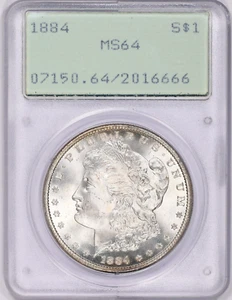 1884 P PCGS MS64 OGH Rattler MS64 Philadelphia Morgan dólar de plata brillante BU - Imagen 1 de 7