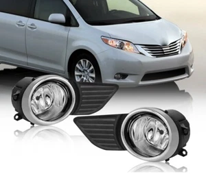 Kit de luces antiniebla de lente transparente para Toyota Sienna 2011-2017 con bombillas de interruptor bisel cables - Imagen 1 de 19