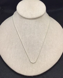 Sterling Silver 925 Snake Style Chain Necklace 18" V943 - Picture 1 of 4