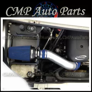 BLUE HEATSHIELD COLD AIR INTAKE KIT FIT 2003-2007 HUMMER H2 6.0 6.0L V8 ENGINE - Picture 1 of 2