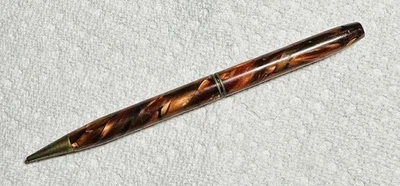 Vintage Eagle Brown Bronze Marble Colored Cracked Ice Mechanical Pencil NO CLIP - Image 1 of 4