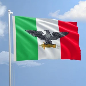 Bandiera Storica REPUBBLICA SOCIALE ITALIANA 100X150 Cm in Poliestere NAUTICO 11 - Foto 1 di 5