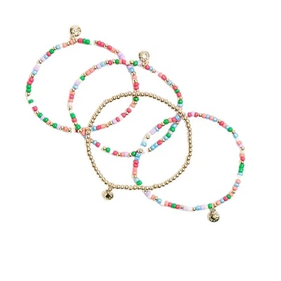 Novo com etiquetas J. Conjunto de pulseiras elásticas coloridas com miçangas Crew  - Imagem 1 de 4