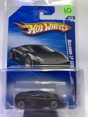 Hot Wheels All Stars #3/10 2010, Gallardo LP 560-4, negro, coleccionista #121/240 Foto 1 de 4