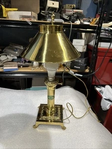 Vintage Paris Istanbul Orient Express Messing Krallenfuß verstellbar Tischlampe - Bild 1 von 9
