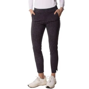 Pantalones al tobillo de golf Golftini para mujer con estampado de serpiente negros con logotipo de Martini de cóctel - Imagen 1 de 7