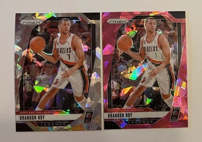 Tarjeta de la NBA 2024-25 Panini Prizm Brandon Roy Ice Prizm + Pink Ice Prizm #271 Foto 1 de 4