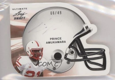2011 Leaf Ultimate Draft Helmet Die-Cuts /49 Prince Amukamara Rookie Auto RC - Image 1 of 2