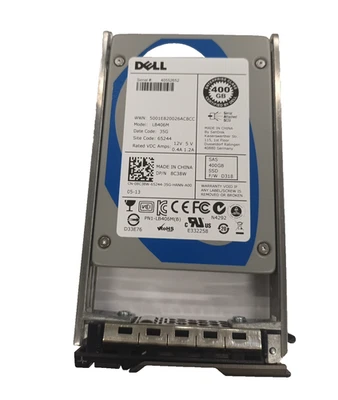 DELL 400GB SAS 6Gbps SSD LB406M  2.5” SFF 8C38W 08C38W with Caddy - Image 1 of 3