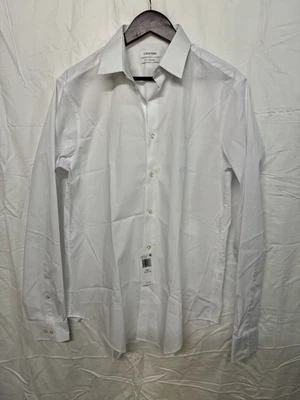 Calvin Klein Men's Slim Fit Dress Shirt White, Large 16, 34-35 - Image 1 of 4