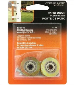 PLPCI Patio Door D1796 Roller Kit Steel Ball Bearing Wheel (1-1/4”) Sliding Door - Picture 1 of 6