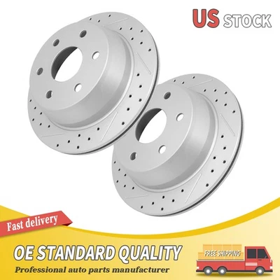 Rotores de freio traseiros perfurados para Chevrolet Astro Avalanche/Suburban/Silverado 1500 - Imagem 1 de 4