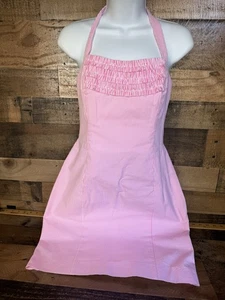 Lilly Pulitzer rosa Seersucker Minikleid Rüschen Coastal Preppy Größe 6 - Bild 1 von 6