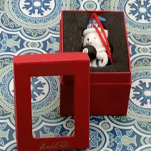 Marshall Field's SANTA POLAR BEAR White 8 Ball Wizard Christmas Ornament w/box - Picture 1 of 10