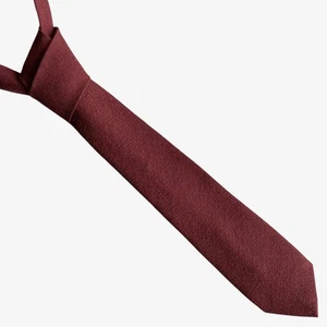 Vintage 90s The National Trust Textured Red Pure New Wool Tie, Retro 80s Preppy - Picture 1 of 2
