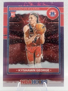 2024 NBA Hoops Kyshawn George Purple Opti-Chrome Winter Holo RC #254 Wizards - Picture 1 of 2