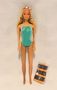 Vintage 1981 Mattel Barbie Sunsational Malibu PJ Doll w/ Original Beads Swimsuit - Picture 1 of 17