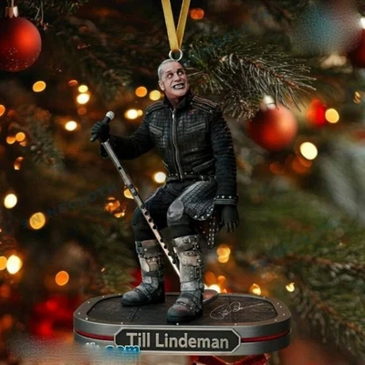 HANDMADE 2D FLAT -Rammstein Band Christmas Hanging Ornament Acrylic 3.5 inch x 3.5 inch